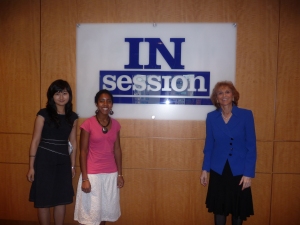 Chenlan (Amherst 2011), Ryan and Dr. Judy at IN Session
